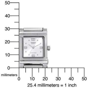 Casio Women's LTP1237D-7A Silver-Tone Shell White Dial Watch