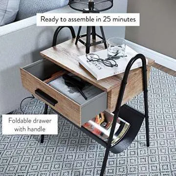 Nathan James Hugo Nightstand – Stylish Wooden Accent Table