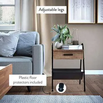 Nathan James Hugo Nightstand – Stylish Wooden Accent Table