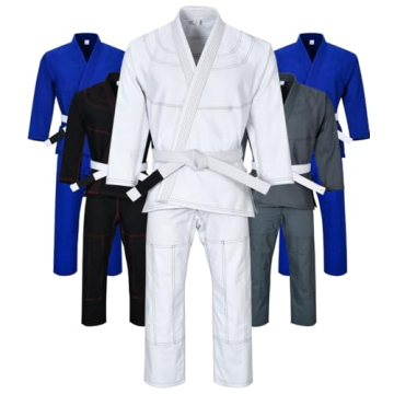 Knockout Fight Gear Brazilian Jiu Jitsu Gi for Men and Women - Ultra Lightweight, Preshrunk, and Mac...