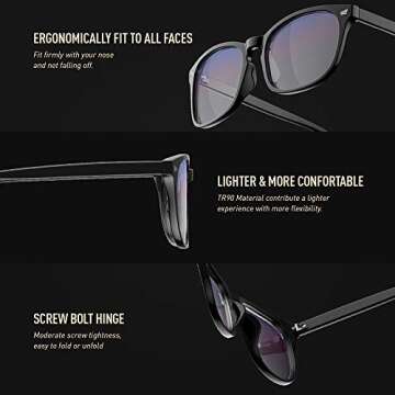 Blue Light Blocking Glasses Computer/Gaming/Reading Glasses for Women Men 2 Pack