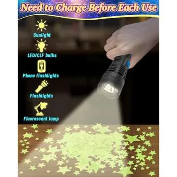 201 Pcs Glow in The Dark Stars for Kids Room Decor