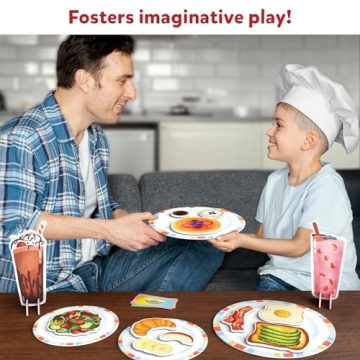 Skillmatics Rainbow Diner Playset with 30+ Magnetic Food Items