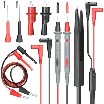 Professional Electrical Multimeter Test Leads Set with Alligator Clips and Premium Probes