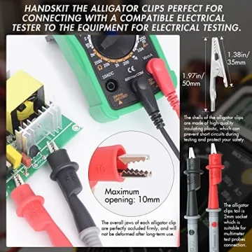 Premium Multimeter Test Leads Set with Alligator Clips