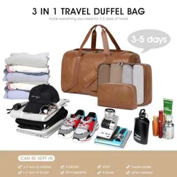 Wogarl Faux Leather Weekender Bag - Travel Ready & Stylish