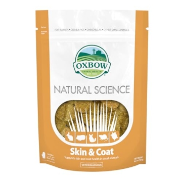 Oxbow Natural Science Skin & Coat Supplement for Small Animals - 4.2 oz. High Fiber, Omega 3 and 6 F...