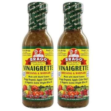 Bragg Dressing & Marinade Vinaigrette Organic 12 oz (Pack of 2)