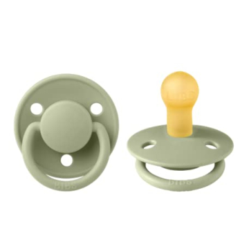BIBS De Lux Sage Baby Pacifiers - 0-6 Months Set of 2