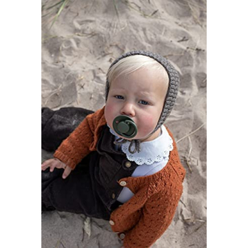 BIBS De Lux Sage Baby Pacifiers - 0-6 Months Set of 2