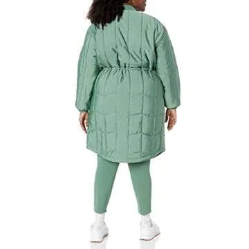 Amazon Essentials Women's Quilted Coat in Sage Green