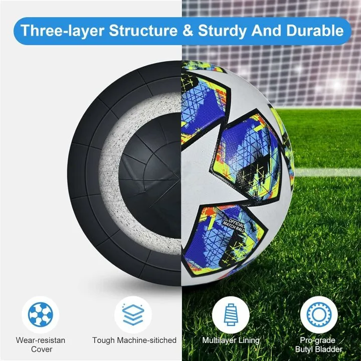 Size 5 Official Soccer Ball - Champions League Quality