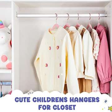 HOUSE DAY Velvet Kids Hangers 60 Pack, Premium Childrens Hangers for Closet, Ultra Thin Cute Clothes Hanger, Non Slip Felt Hangers 14 Inch, Small Hangers for Kids Clothes, Blush Pink