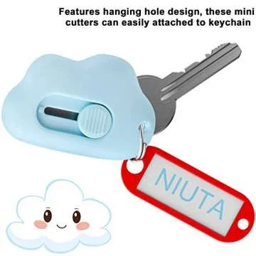 NIUTA Utility Knife Mini Lovely Cat Paw Shape Portable Cutter Knife, (3pack(Pink/Blue/White）)