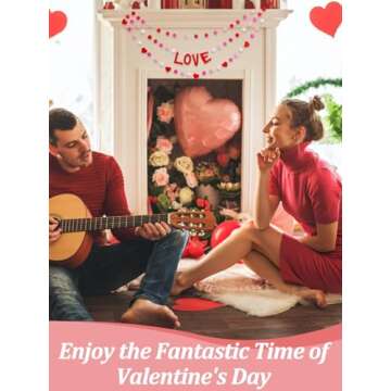 3 Pcs Felt Ball Garlands - Love Heart Decorations