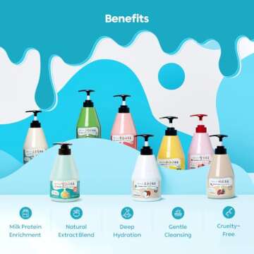 WELCOS KWAILNARA Strawberry Milk Body Wash – Korean Body Cleanser with Strawberry Extract for Hydrated, Smooth Skin, 560 g / 19.75 oz.