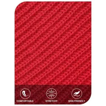 MEROKEETY Women's Long Sleeve Cardigan Sweater Fall Button Down Ribbed Knit Outerwear Coats with Pockets, Red, Small