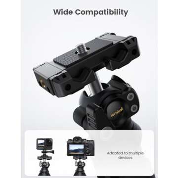 Lamicall Tripod for iPhone - 3 in 1 Flexible Phone Tripod with Wireless Remote - iPhone Tripod Stand...