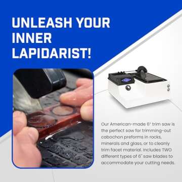 Hi-Tech Diamond - 6" Lapidary Saw - Lapidary Equipment Rock, Stone, Glass Cutting, Trimming, Sawing ...