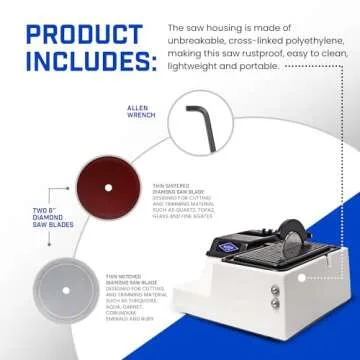 Hi-Tech Diamond 6" Lapidary Saw for Rock Cutting and Glass