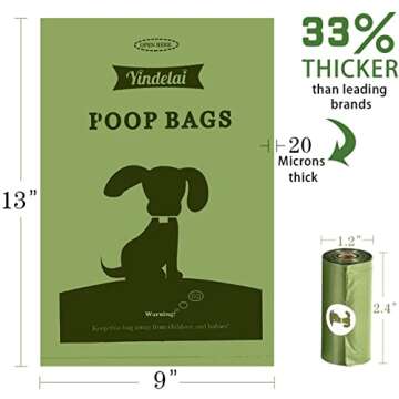Dog Poop Bag Biodegradable Scented: Leak Proof Dog Waste Bags With 1 Dispenser, 18 Rolls Refills Poo...