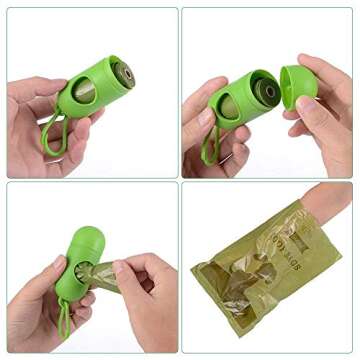 Dog Poop Bag Biodegradable Scented: Leak Proof Dog Waste Bags With 1 Dispenser, 18 Rolls Refills Poop Bags -450 Counts