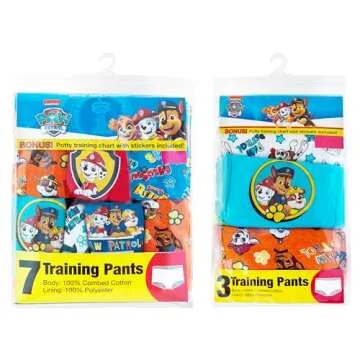Paw Patrol Boys Toddler Potty Training Pant and Starter Kit with Stickers and Tracking Chart in Sizes 18M, 2T, 3T, 4T, 10-Pack Training Pant, 3T