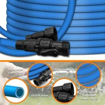 Joyday Garden Hose, 75ft Water Hose, Pliable Garden Hose with 3/4" Fittings, Water Pipe, Garden Hose useful house gifts for Outdoor Lawn Car Watering Plants