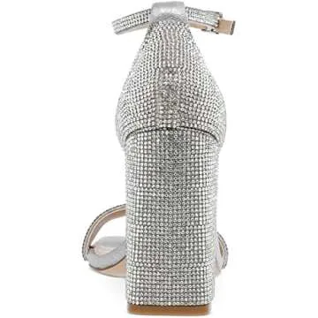 Steve Madden Women's Rhinestone Heeled Sandals for Events