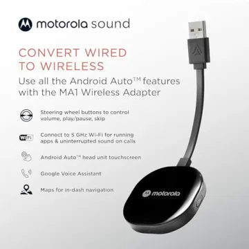 Motorola MA1 Wireless Car Adapter for Easy Android Auto Connection