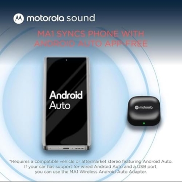 Motorola MA1 Wireless Car Adapter for Easy Android Auto Connection