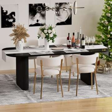 HAIZAO Modern Dining Chairs Set of 4 - Chic Comfort