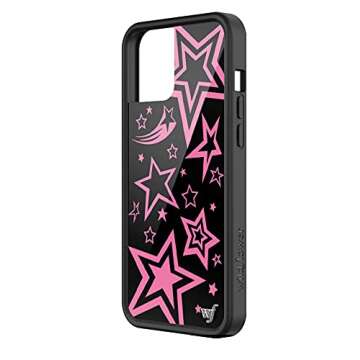 Wildflower Cases - Super Star Case, Compatible with Apple iPhone 12 Pro Max | Black, Pink, Stars, Cu...