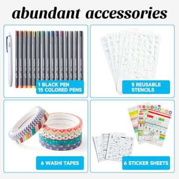 Feela Dotted Journal Kit with Pens and Accessories