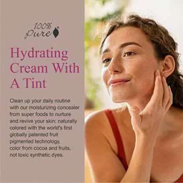 100% PURE Tinted Moisturizer with Anti-Aging Benefits - Vegan & Clean Beauty 1 Fl Oz