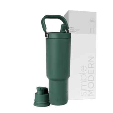 Simple Modern Trek Pivot | 40oz Flip Straw Tumbler with Handle | Water Bottle & Boot | Interchangeab...
