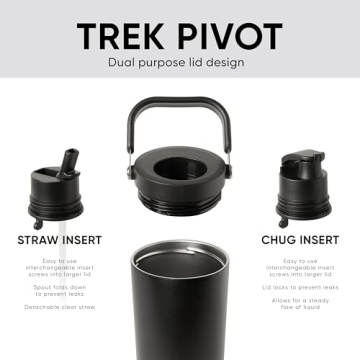 Simple Modern Trek Pivot | 40oz Flip Straw Tumbler with Handle | Water Bottle & Boot | Interchangeable Straw & Chug Lids | Insulated Stainless Steel Jug | Gym Sports Outdoors | Forest