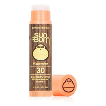 Sun Bum SPF 30 Sunscreen Lip Balm | Watermelon Flavor | Vegan, Moisturizing & Protective | 0.15 oz