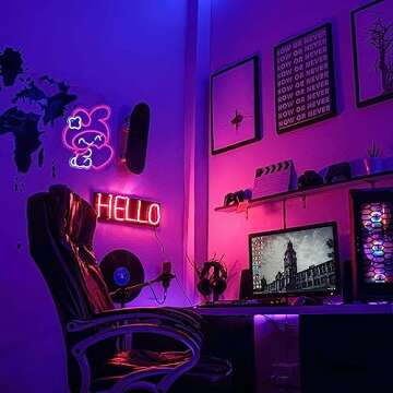 Melody Neon Sign Anime Neon Sign for Wall Decor Janpanese Neon Light for Bedroom Wall Decor Game Room Decor Livingroom Decor for Kids, Anime Gifts for Teens