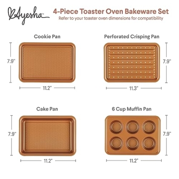 Ayesha Curry Nonstick Bakeware Toaster Oven Set - 4 Piece