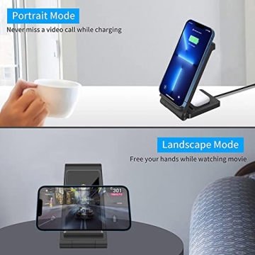 Foldable 2-in-1 Wireless Charger for iPhone & Samsung