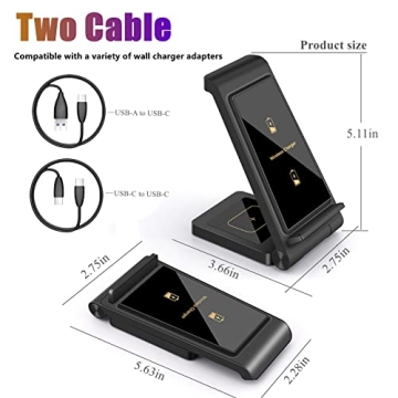 Foldable 2-in-1 Wireless Charger for iPhone & Samsung