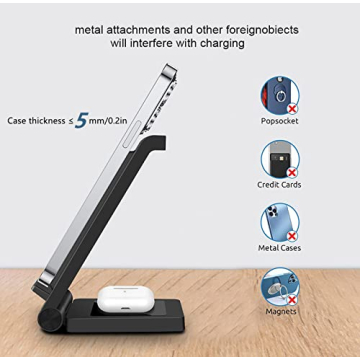 Foldable 2-in-1 Wireless Charger for iPhone & Samsung