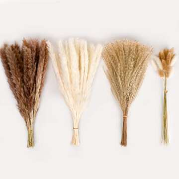 Rustic Charm: 87PCS Dried Pampas Grass Decor for All Occasions