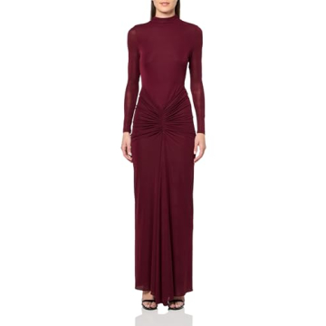 Ronny Kobo Scorpio Longsleeve Maxi Dress Oxblood Elegance