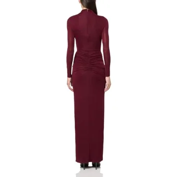 Ronny Kobo Scorpio Longsleeve Maxi Dress Oxblood Elegance