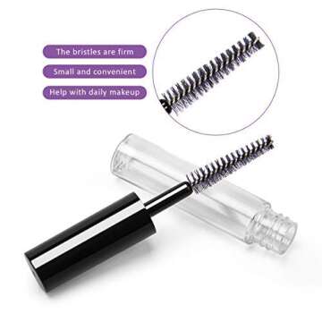AHIER 20 pcs 4ML Reusable Empty Bottle Tube Container for Eyelash Growth Oil/Mascara with Brush for Home and Travel (20p)