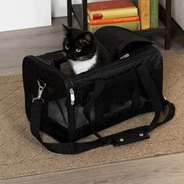 Sherpa Original Deluxe Travel Pet Carrier, Airline Approved & Guaranteed On Board - Black Lattice, M...