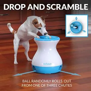 iFetch Frenzy Interactive Dog Toy, Self Fetch Mini Tennis Ball Machine for Small and Medium Dogs, Includes 3 Tennis Balls, Mental Stimulation Brain Game