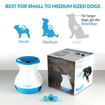 iFetch Frenzy Interactive Dog Toy, Self Fetch Mini Tennis Ball Machine for Small and Medium Dogs, Includes 3 Tennis Balls, Mental Stimulation Brain Game